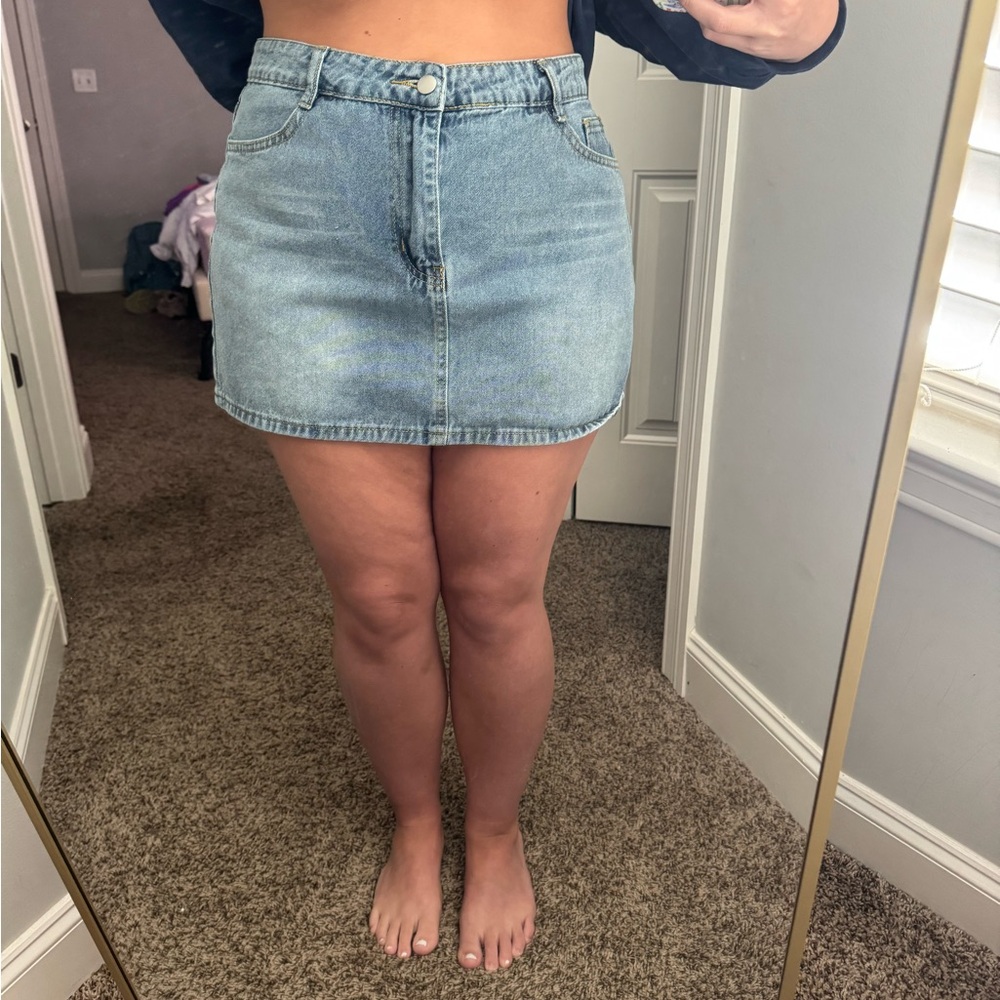 Denim Mini Skirt